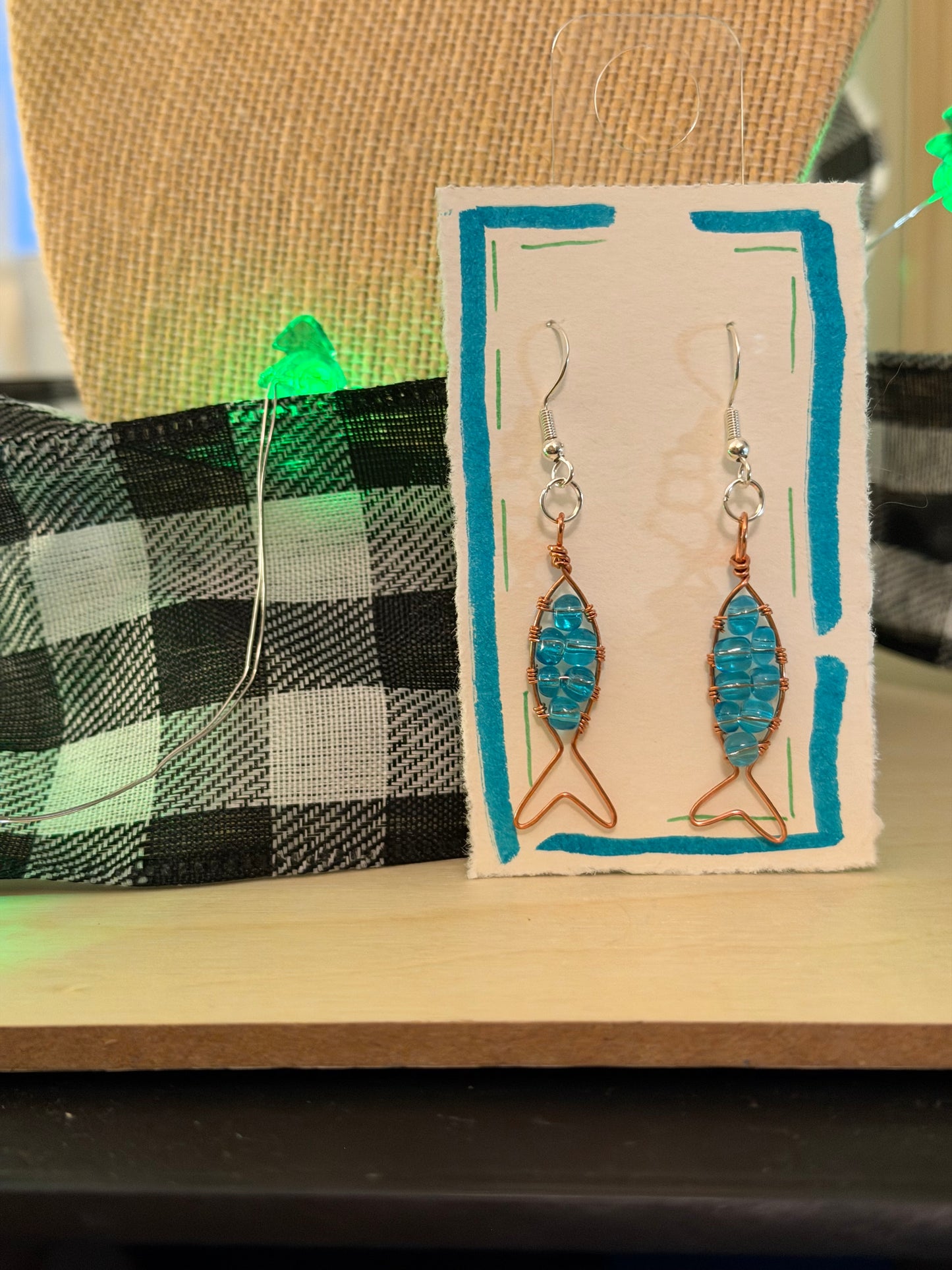 Fishy Seed Bead Earrings