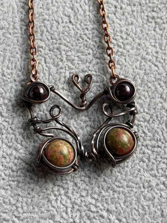 Garnet & Unakite Butterfly