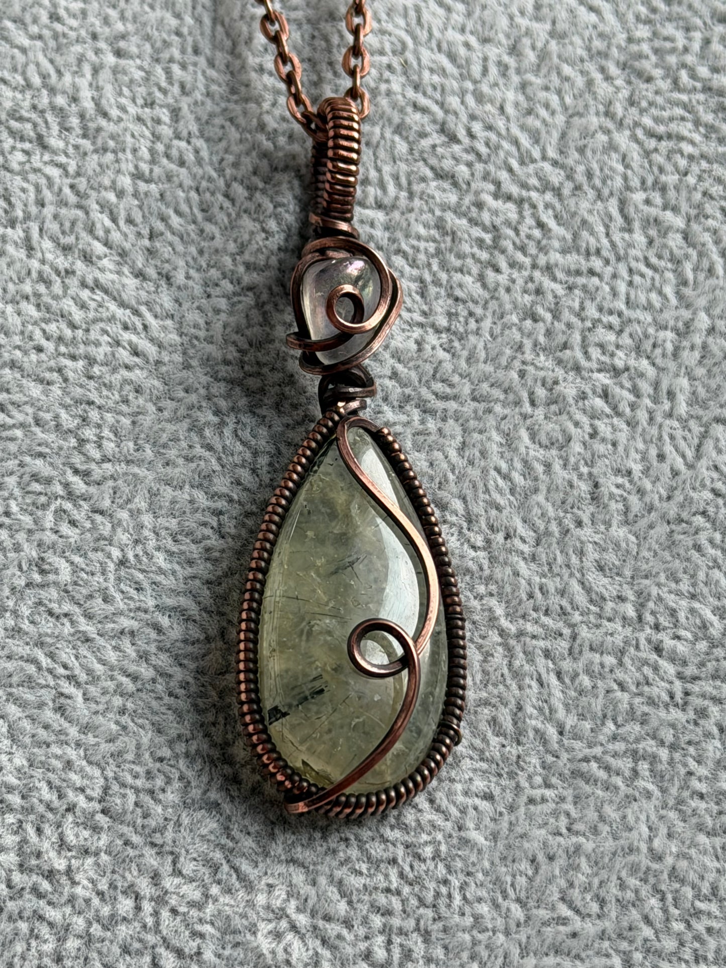 Angel Aura Quartz & Prehnite with Epidote