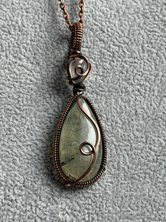 Angel Aura Quartz & Prehnite with Epidote