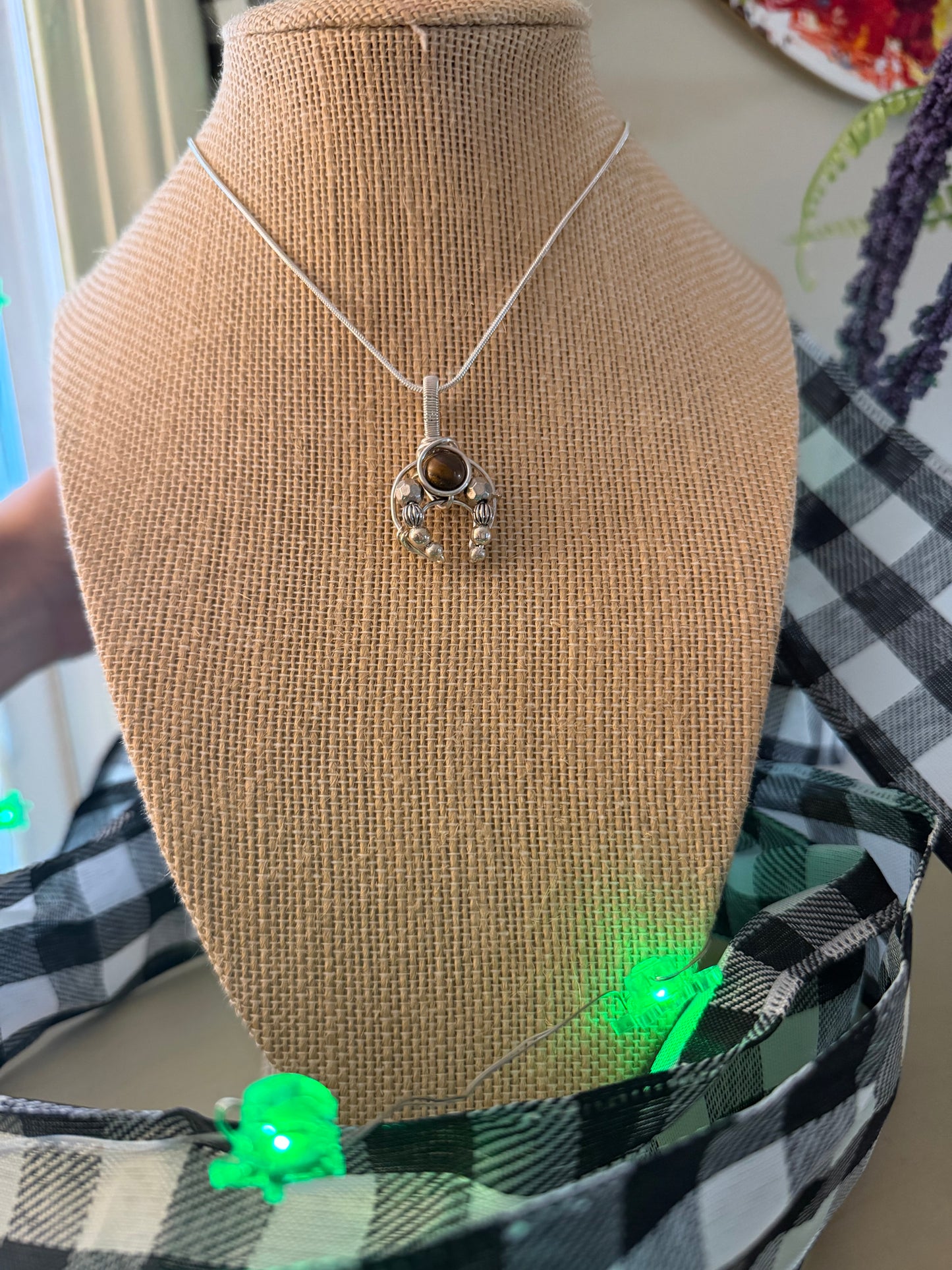 Tiger’s Eye Crescent Moon