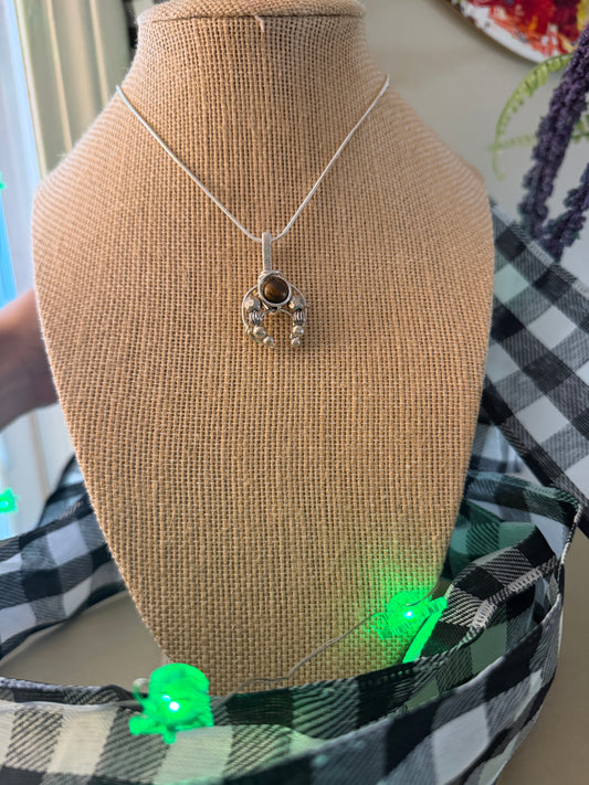 Tiger’s Eye Crescent Moon