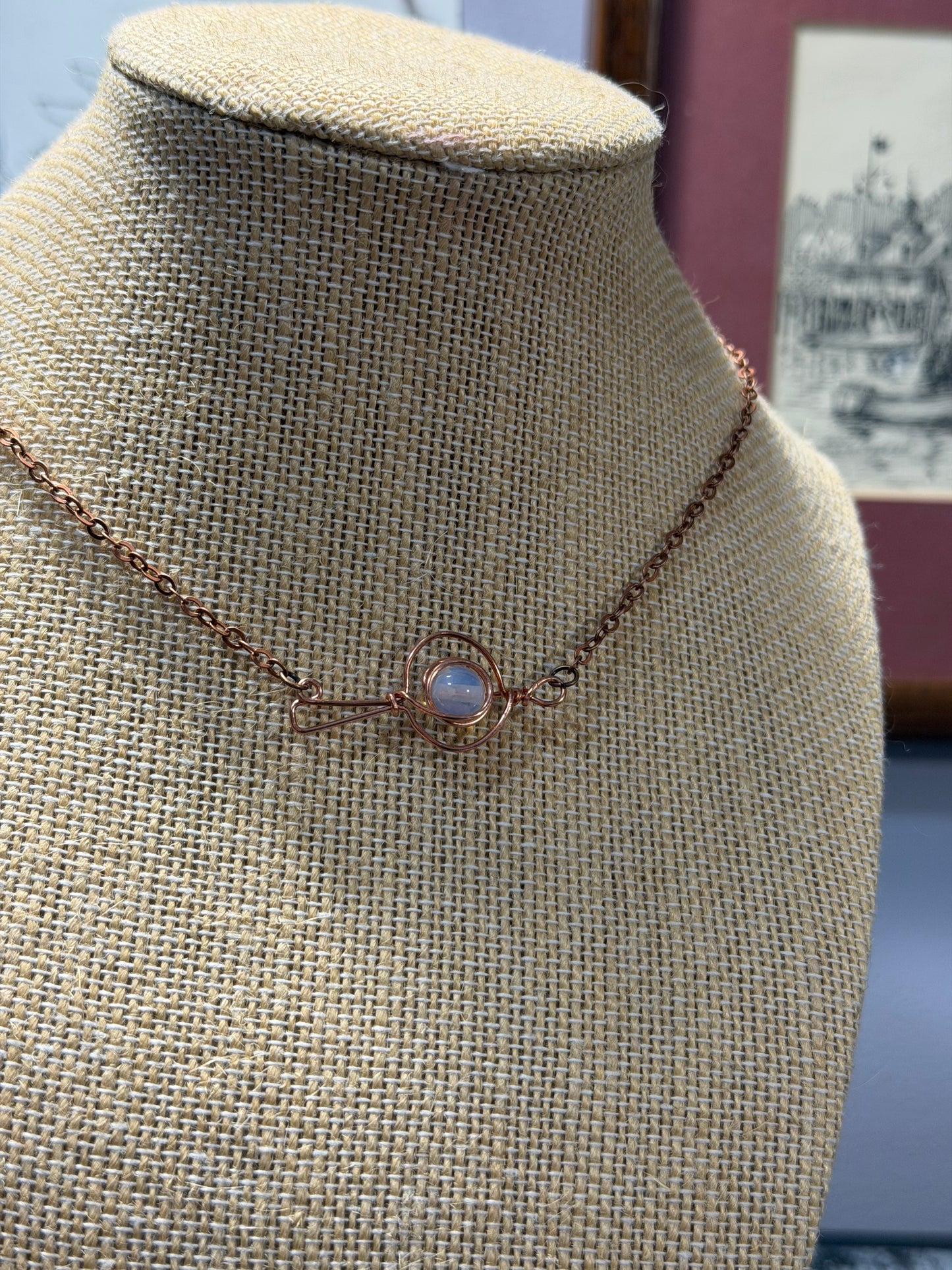 Opalite Magnifying Glass Pendant