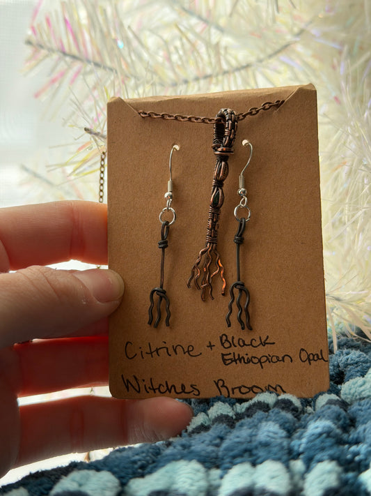 Citrine & Opal Witches Broom Gift Set