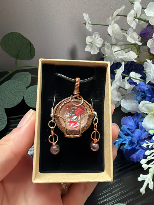 Garnet Acorn Gift Set