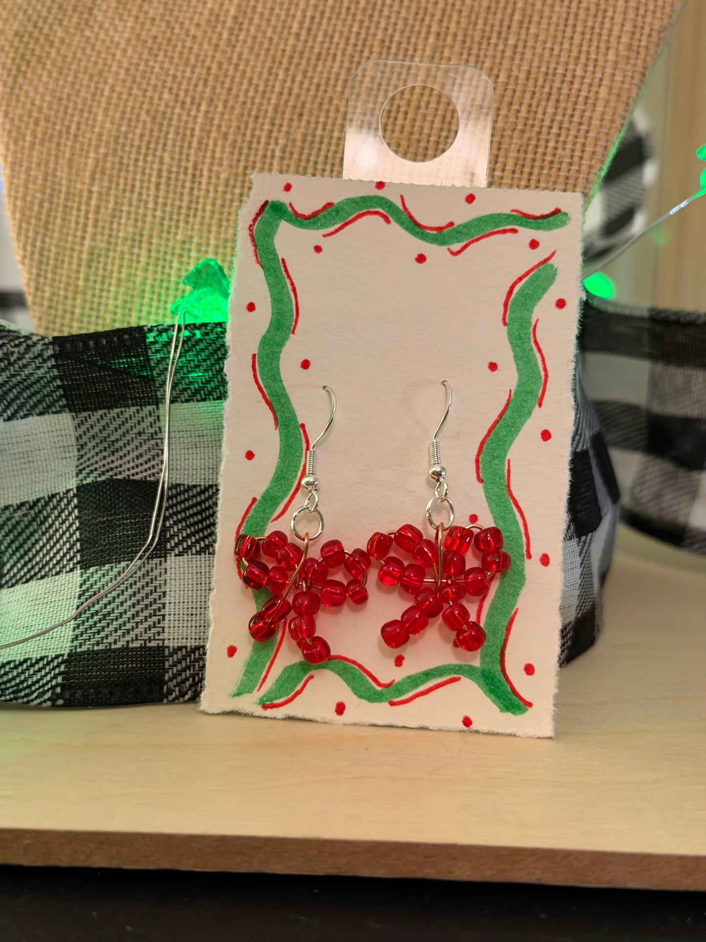 Red Bow Earrings