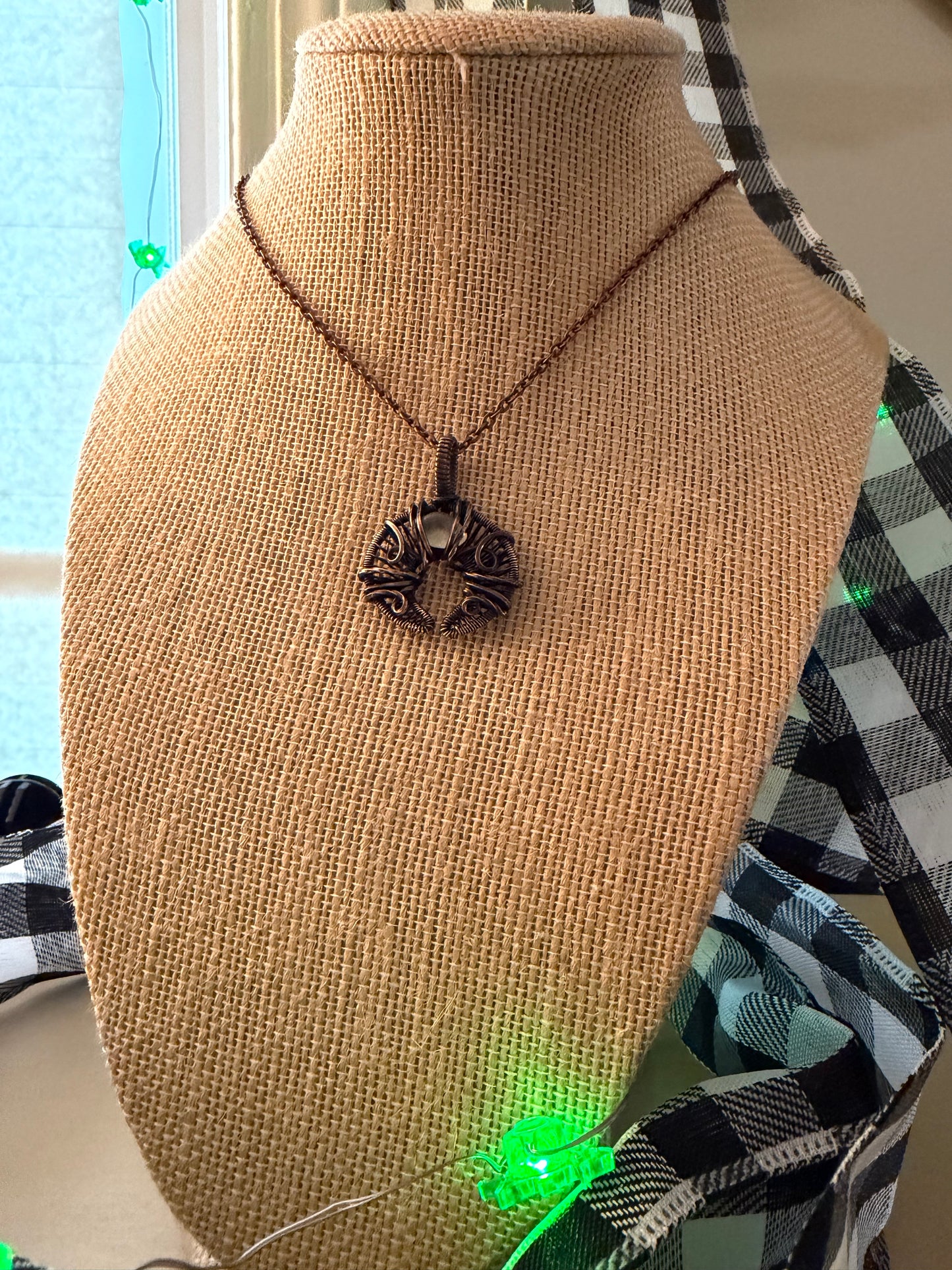 Prehnite with Epidote Crescent Moon