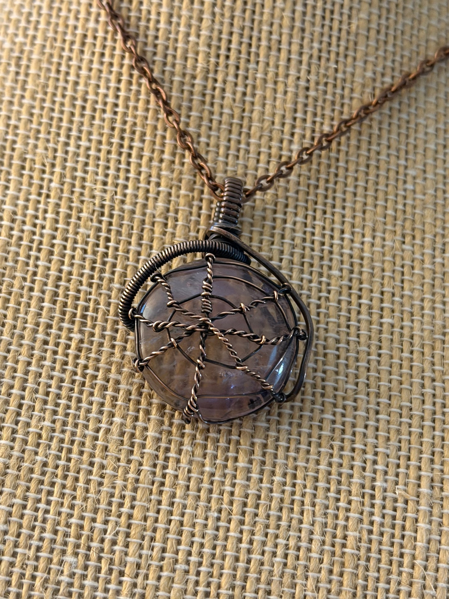 Ametrine Spider Web Pendant