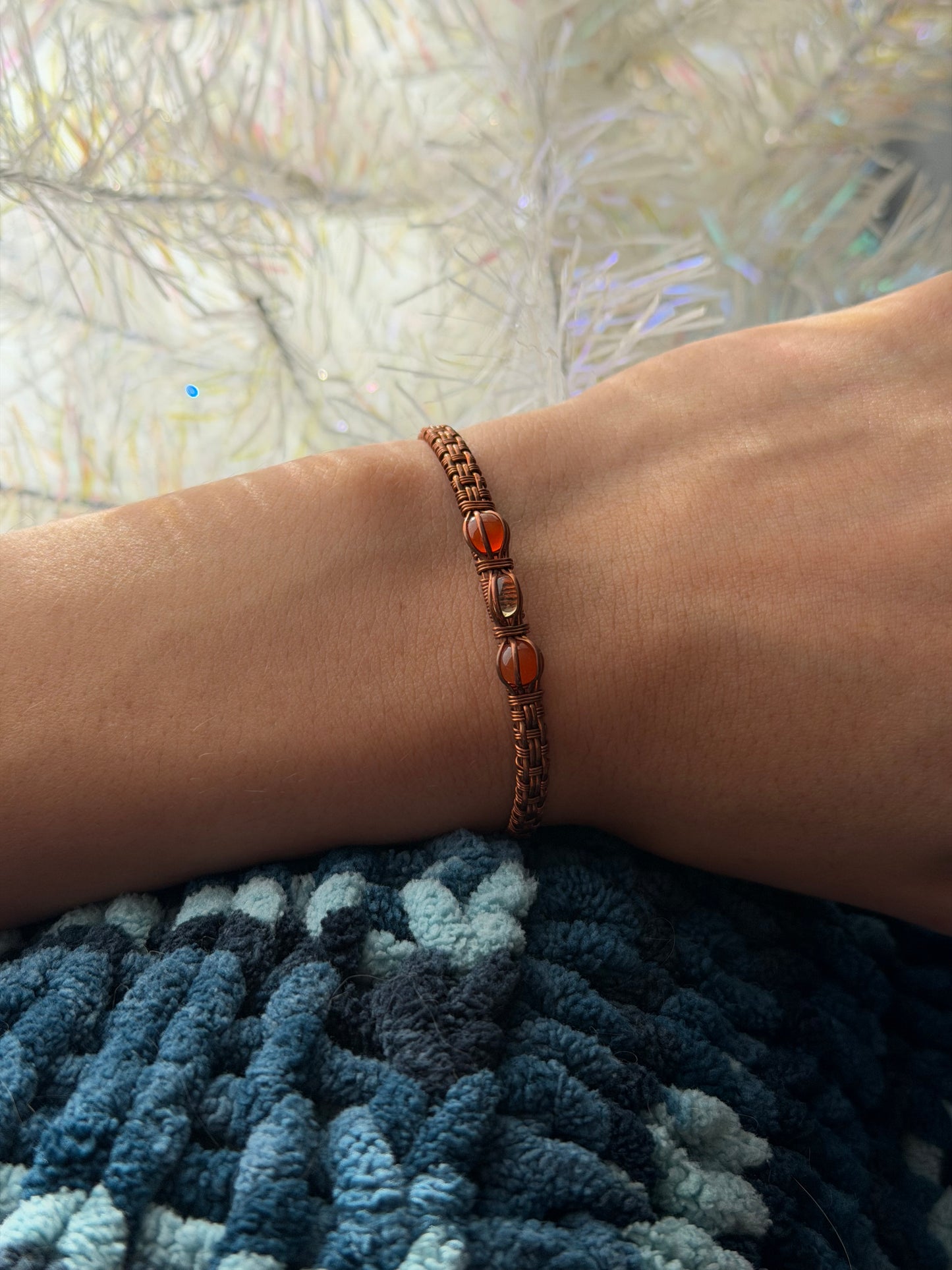 Carnelian & Citrine Cuff
