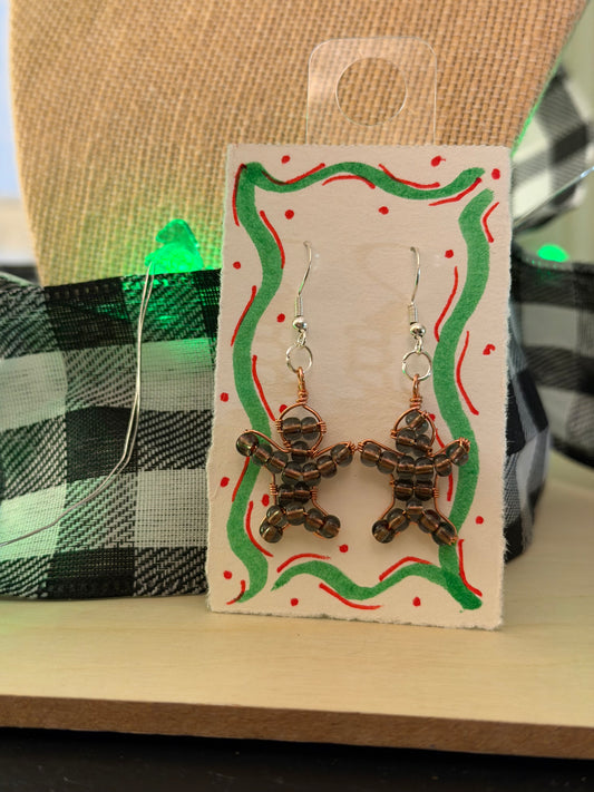 Gingerbread Man Earrings