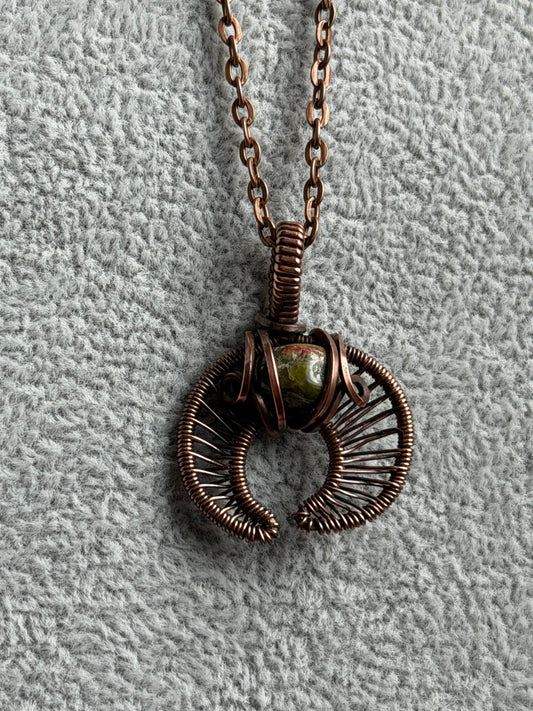 Unakite Crescent Moon