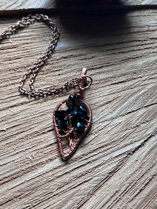 Obsidian Tree of Life Pendant