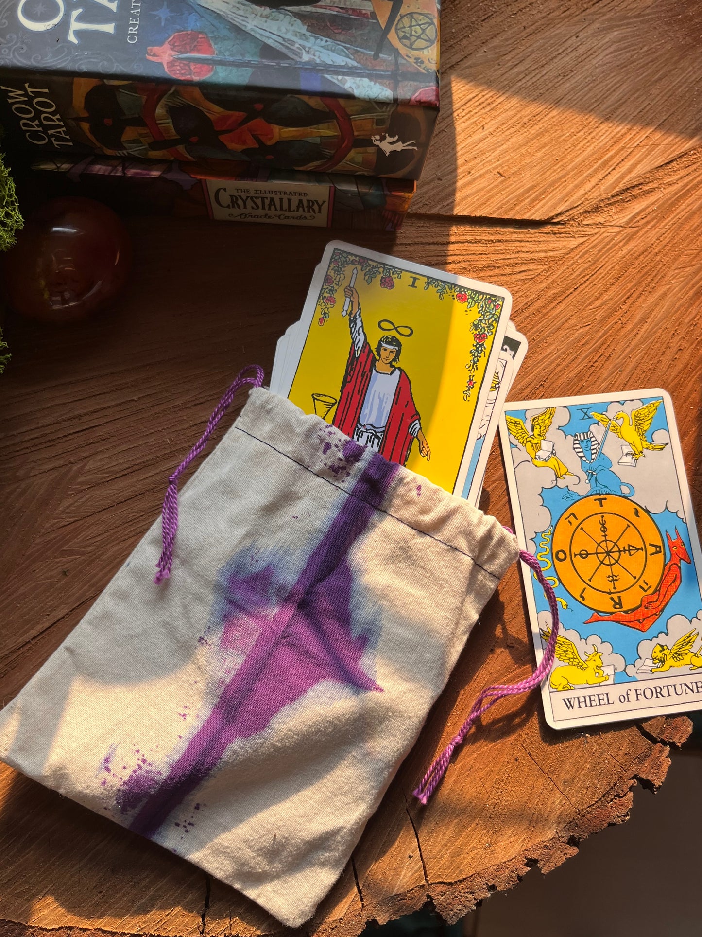 Hand Dyed Tarot Card Bag