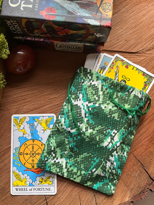 Reptile Print Tarot Card Bag