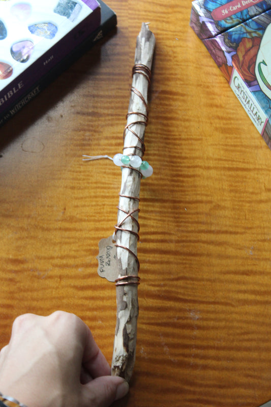 Aventurine + Quartz Maple Wand