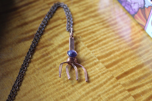 Amethyst Pitchfork Pendant