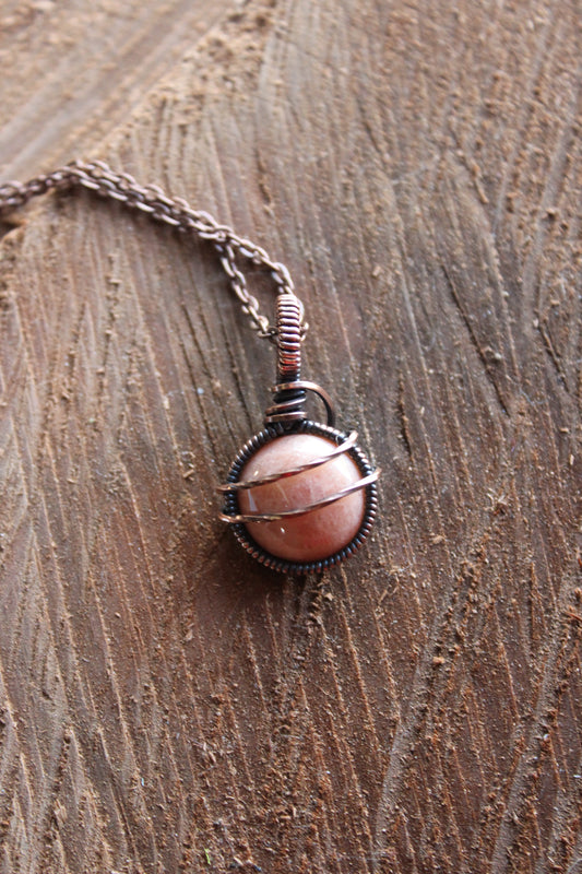 Sunstone Planet Pendant