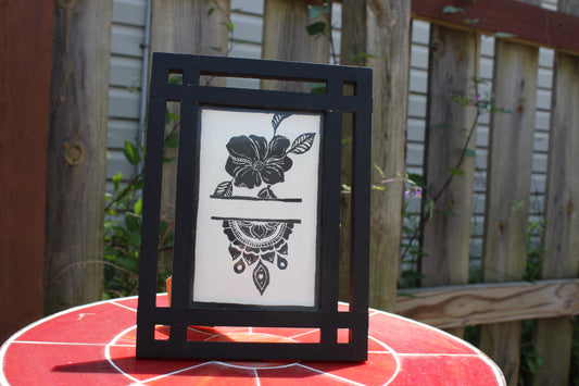 Double Flowers Framed Print