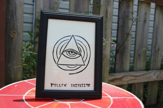 Follow Intuition Framed Print