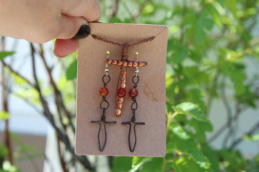 Sword Earring & Pendant Set