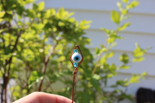 Evil Eye White Wire Bookmark