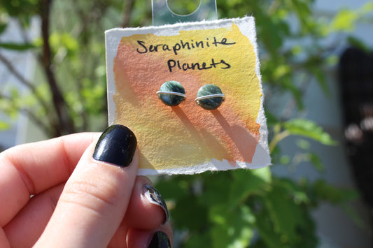 Seraphinite Planet Studs