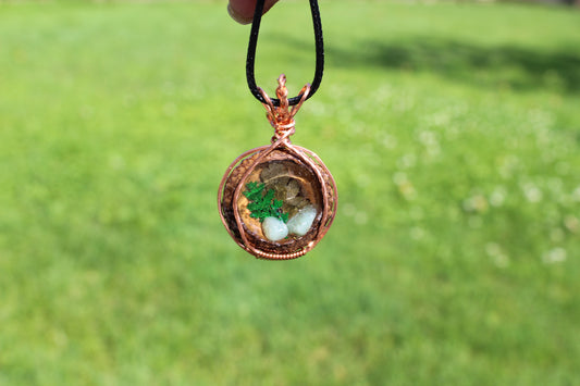 Amazonite Acorn Pendant