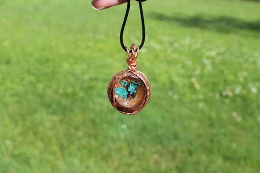 Angel Aura Quartz Blue Acorn Pendant