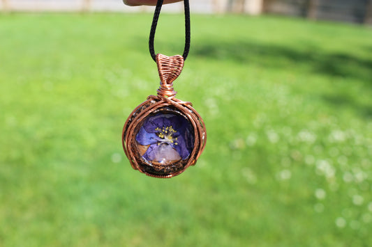 Amethyst Acorn Pendant