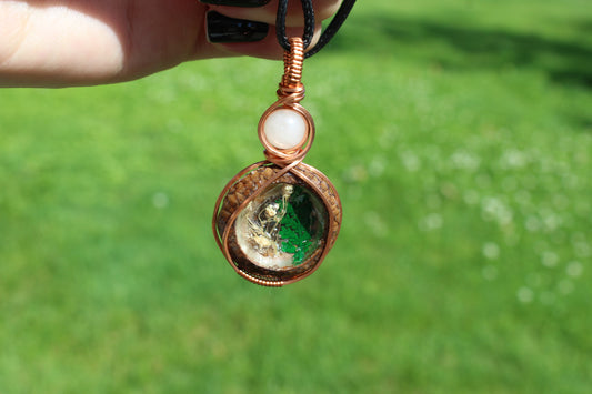 Quartz Acorn Pendant