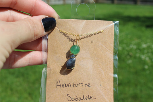 Aventurine & Sodalite Dainty Double