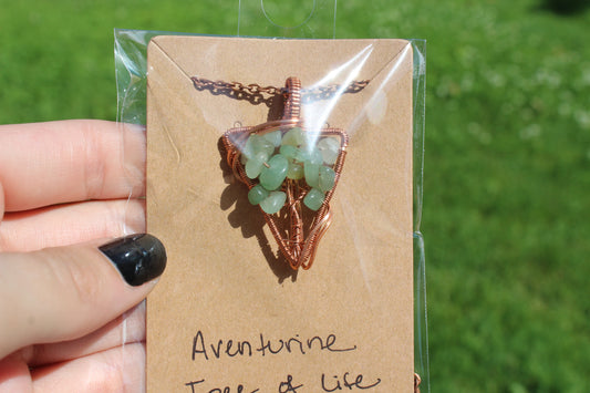 Aventurine Tree of Life Pendant