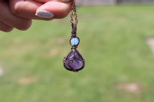Opalite & Flourite Pendant