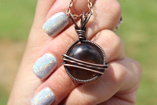 Smoky Quartz Planet Pendant