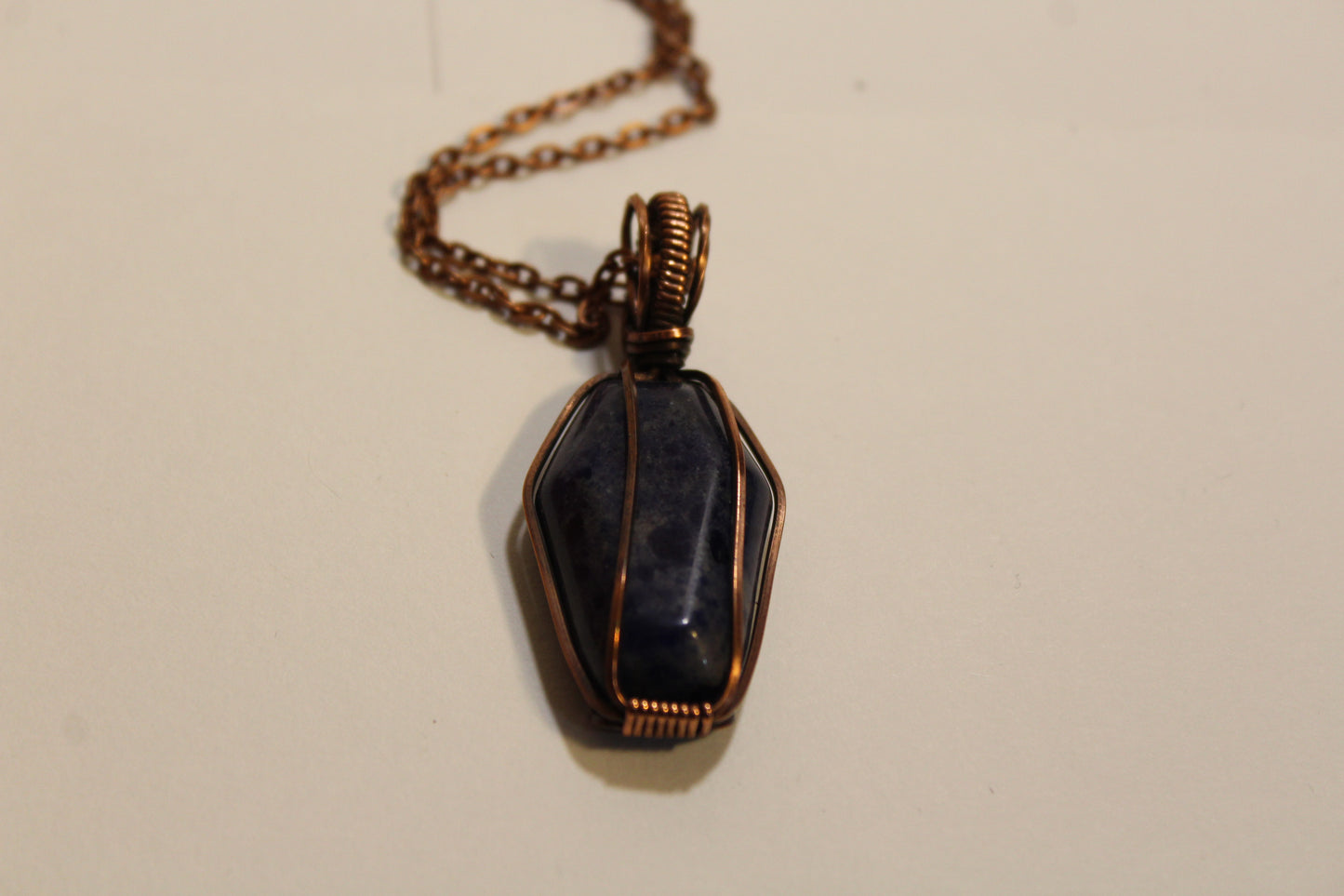 Sodalite Coffin Pendant