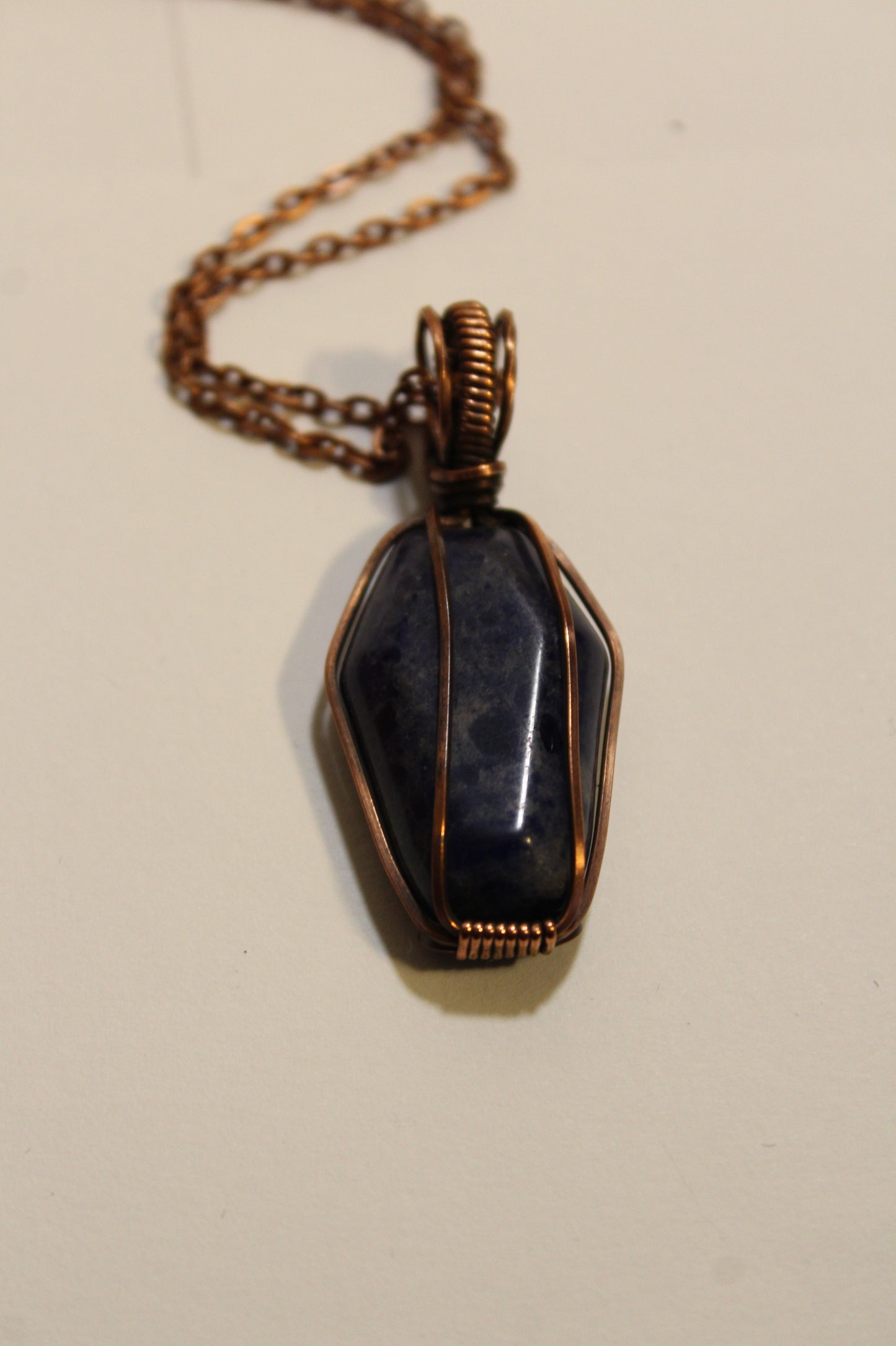 Sodalite Coffin Pendant