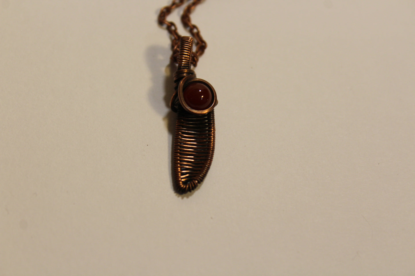 Red Banded Agate Knife Pendant