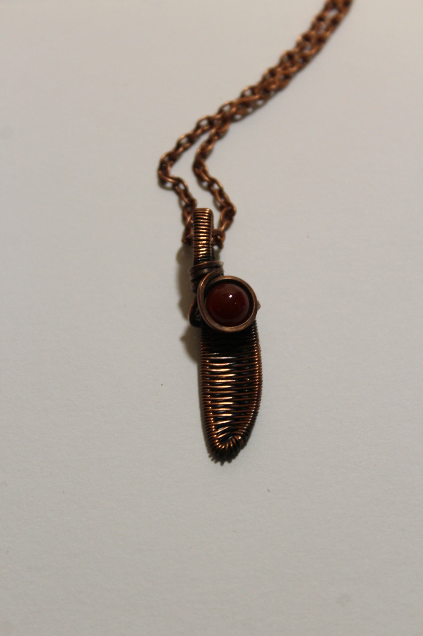 Red Banded Agate Knife Pendant