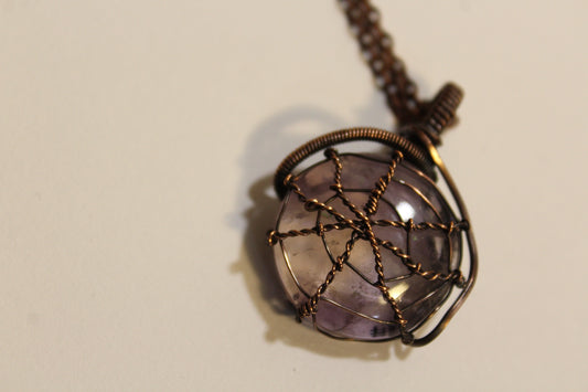 Ametrine Spider Web Pendant
