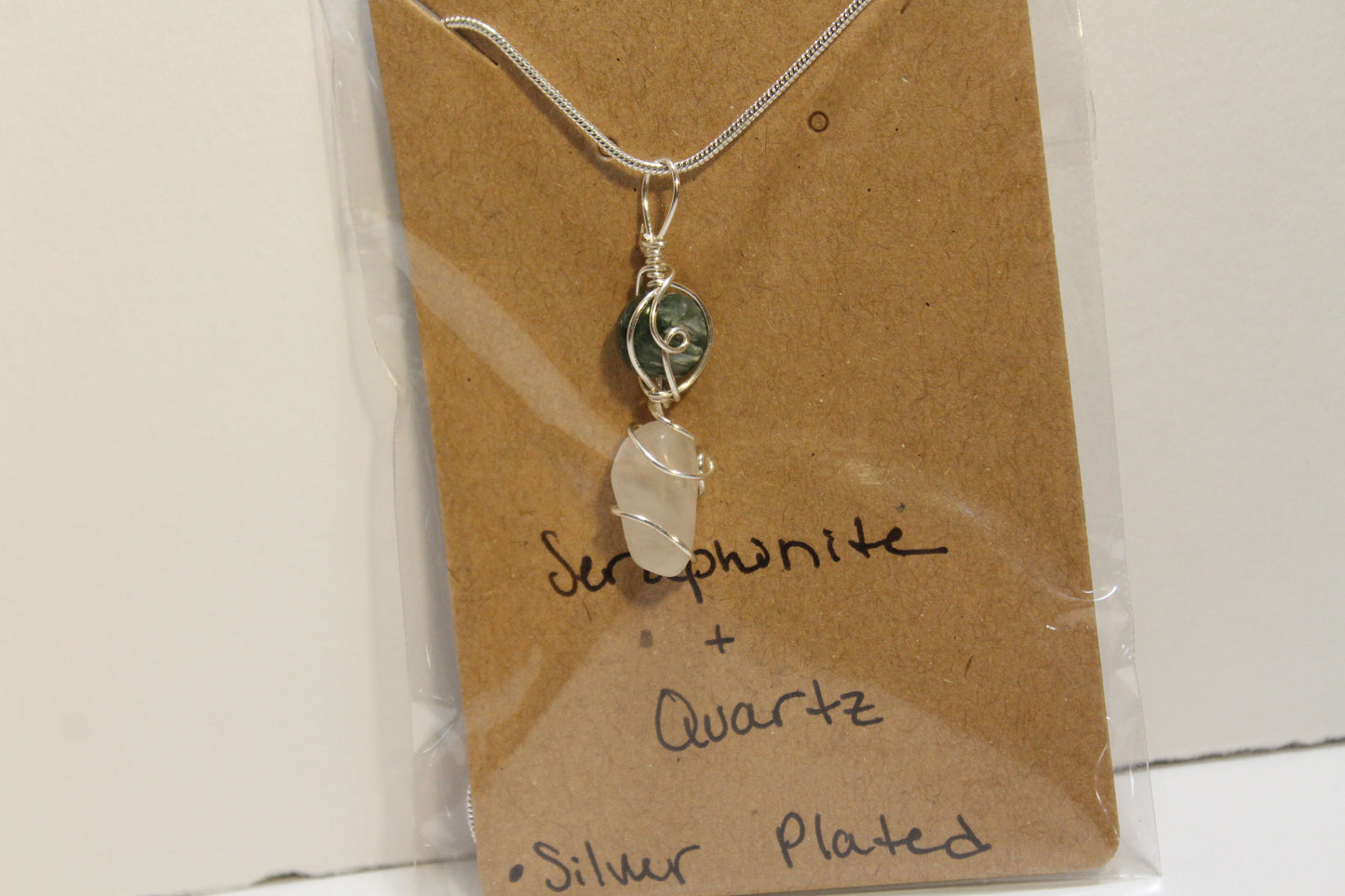 Seraphinite & Quartz Dainty Double