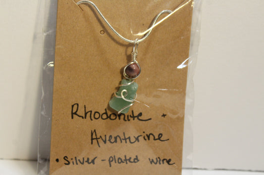 Rhodonite & Aventurine Dainty Double