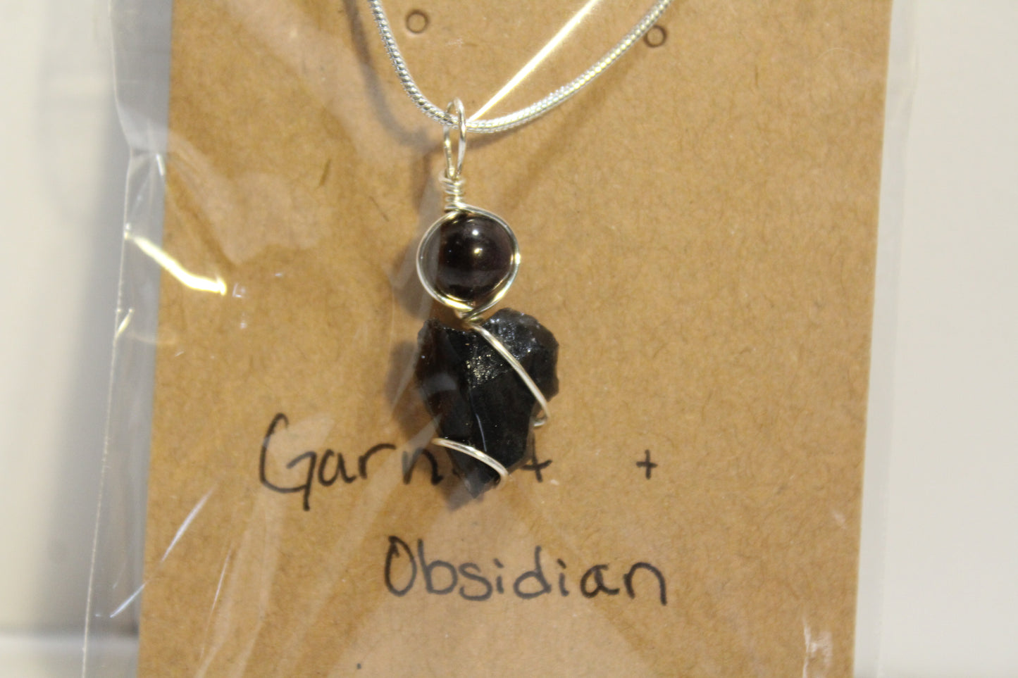 Garnet & Obsidian Dainty Double