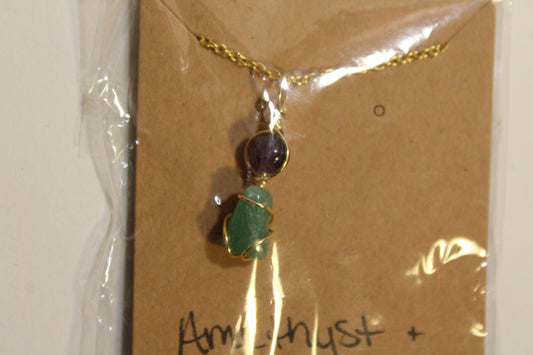Amethyst & Aventurine Dainty Double