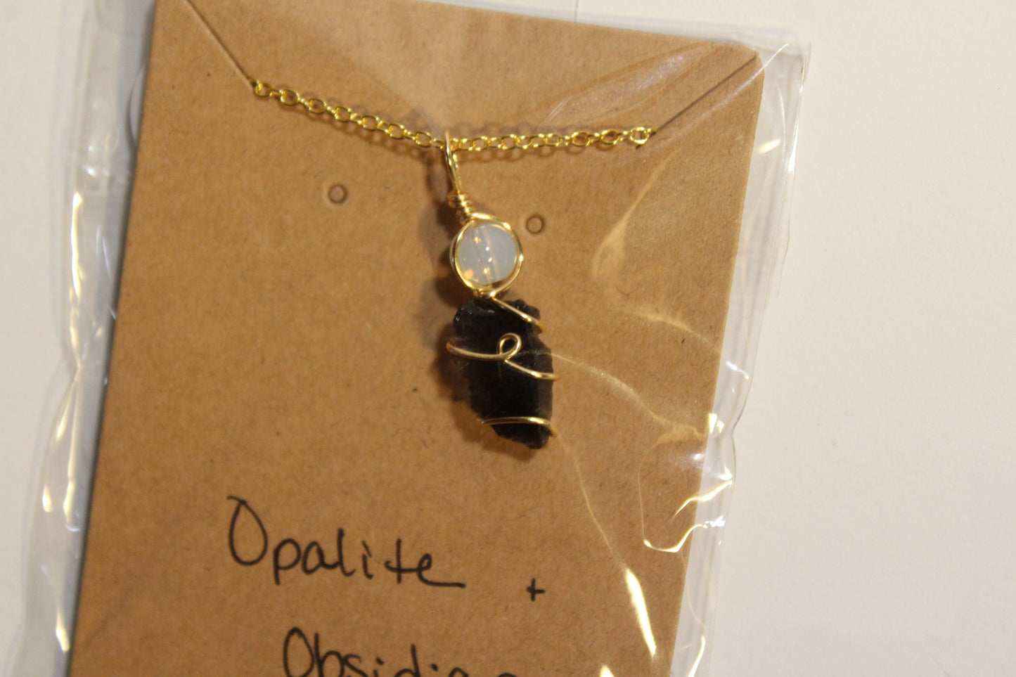 Opalite & Obsidian Dainty Double