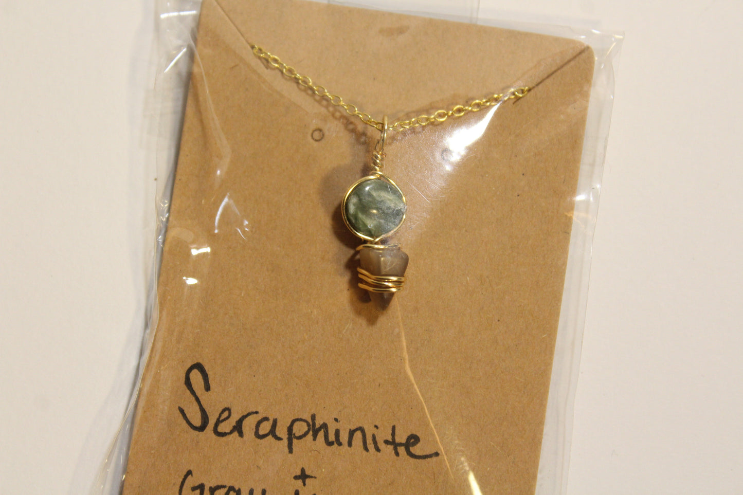 Seraphinite & Moonstone Dainty Double