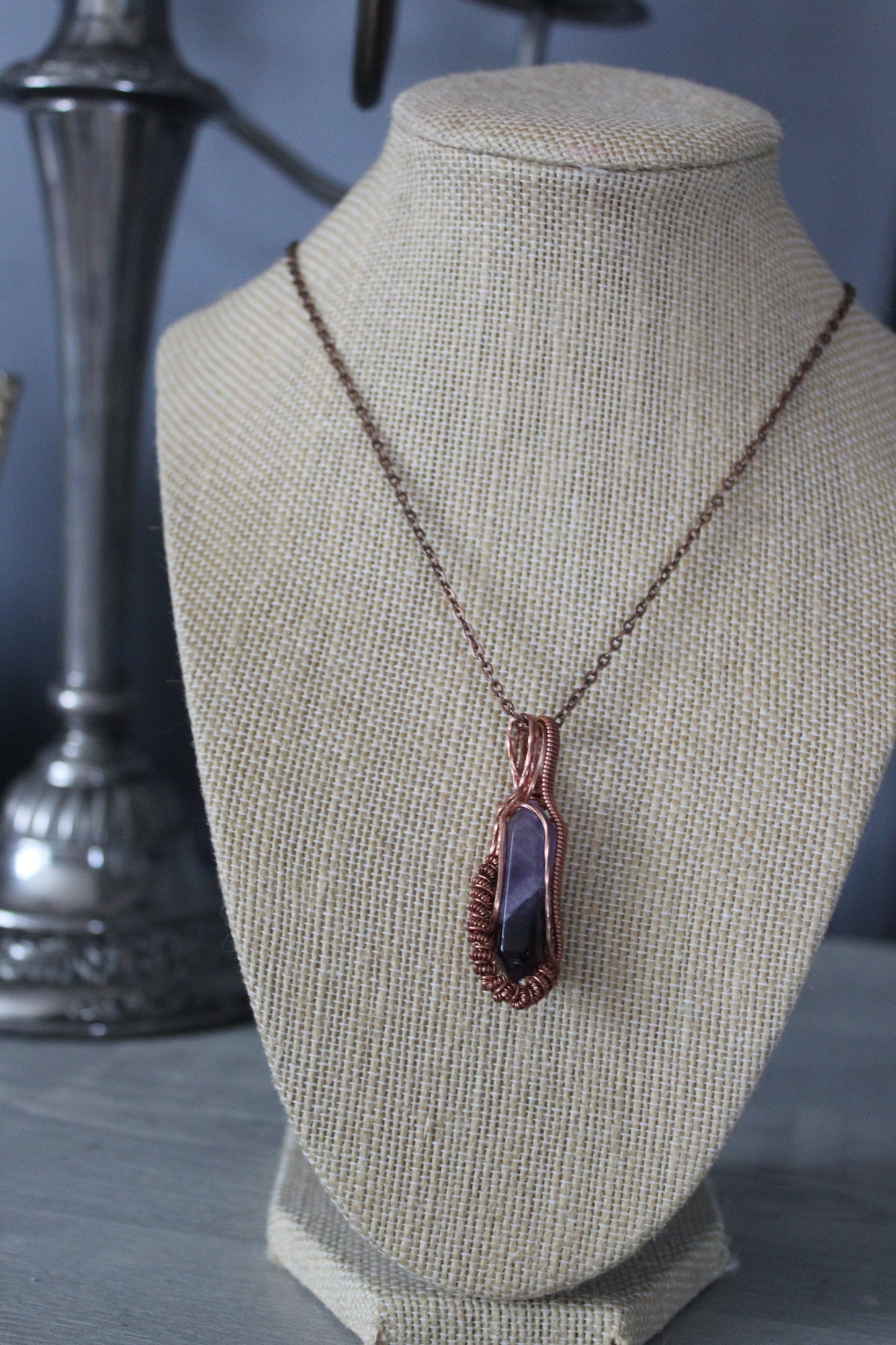 Chevron Amethyst Heady Pendant