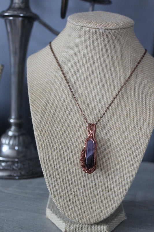 Chevron Amethyst Heady Pendant