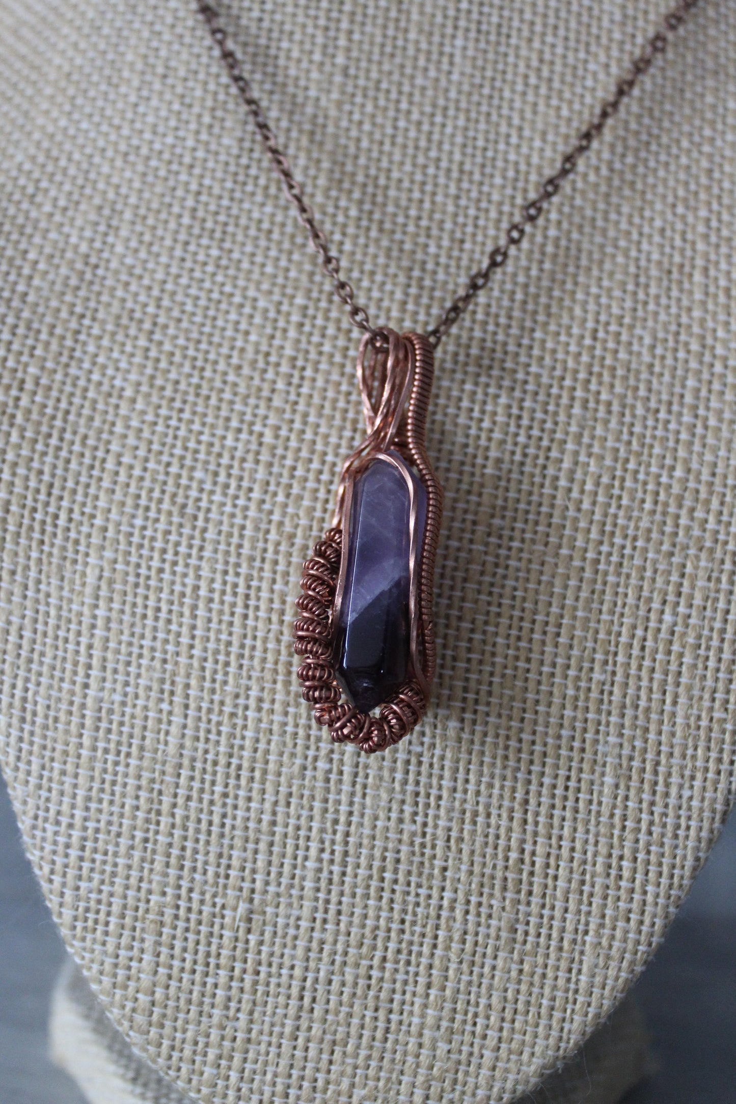 Chevron Amethyst Heady Pendant