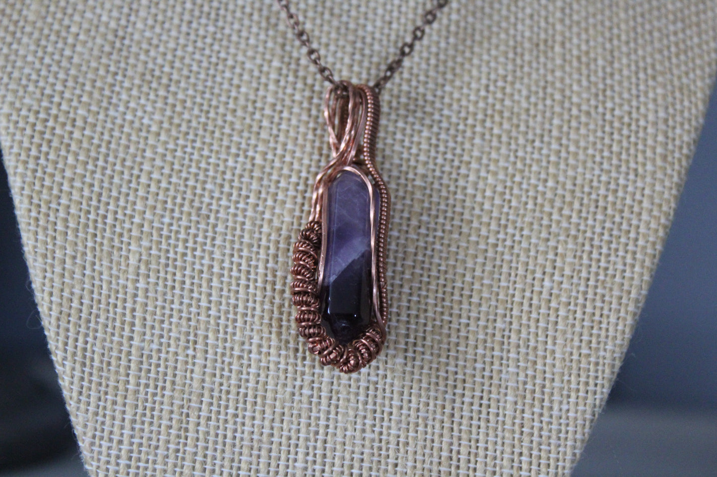 Chevron Amethyst Heady Pendant