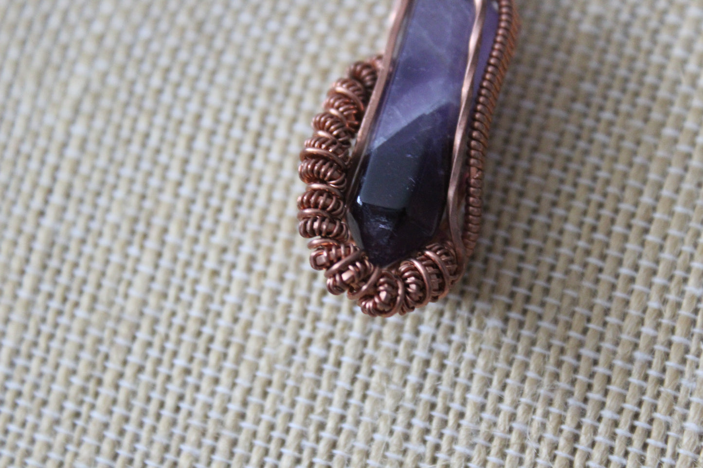 Chevron Amethyst Heady Pendant